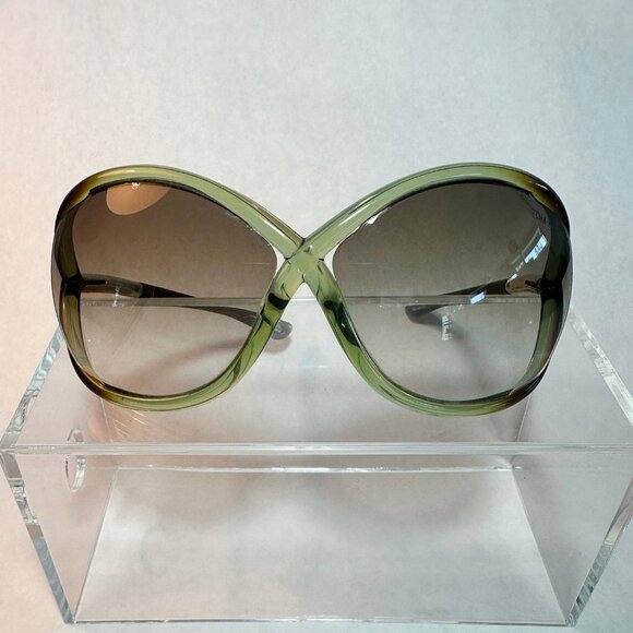 TOM FORD Whitney Green Frame Gradient Sunglasses FT009 74F